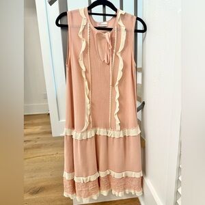 Red Valentino Knit Sleeveless Mini Dress.